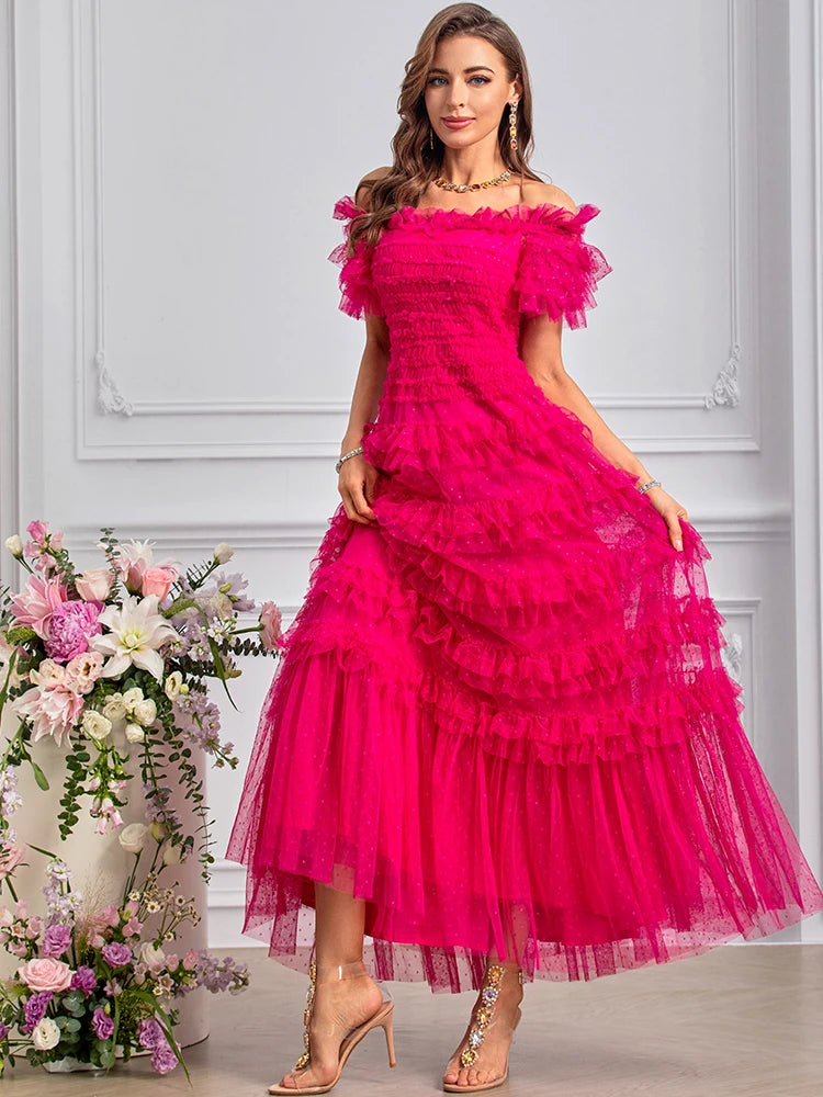 DRESS STYLE - SY1454-maxi dress-onlinemarkat-Fuchsia-XS - US 2-onlinemarkat