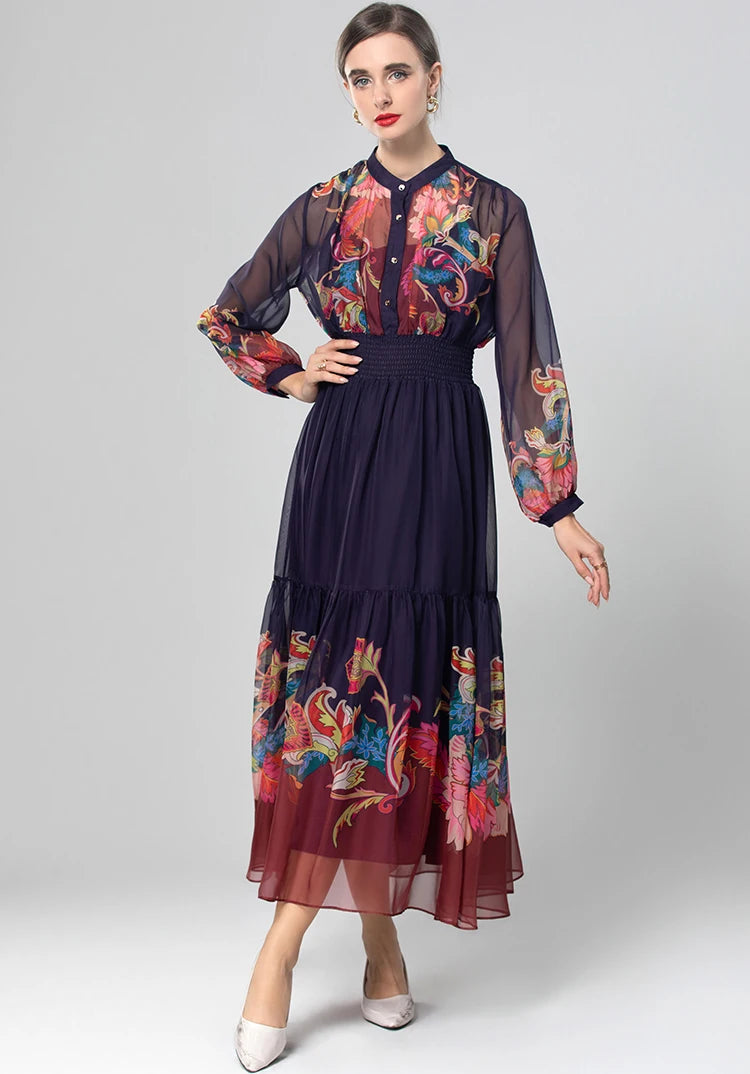 DRESS STYLE - SY1778-maxi dress-onlinemarkat-XS - US 2-Navy Blue-onlinemarkat