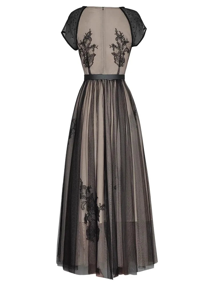 DRESS STYLE - SY1008-Midi Dress-onlinemarkat-Black-XS - US 2-onlinemarkat