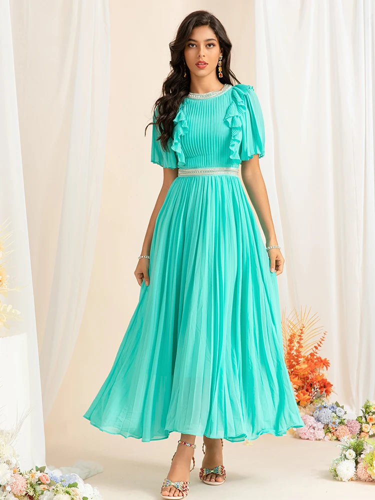 DRESS STYLE - SY1252-maxi dress-onlinemarkat-Green-XS - US 2-onlinemarkat