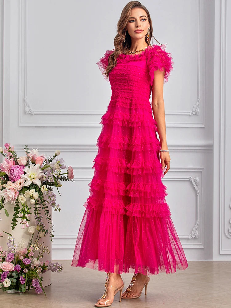 DRESS STYLE - SY1454-maxi dress-onlinemarkat-Fuchsia-XS - US 2-onlinemarkat