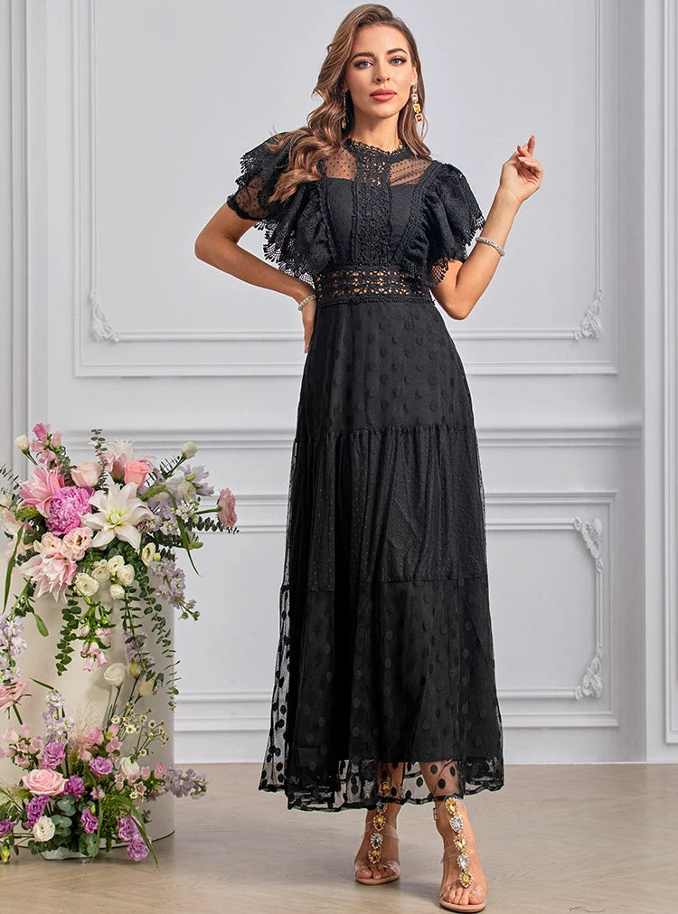 DRESS STYLE - SY1453-maxi dress-onlinemarkat-black-XS - US 2-onlinemarkat