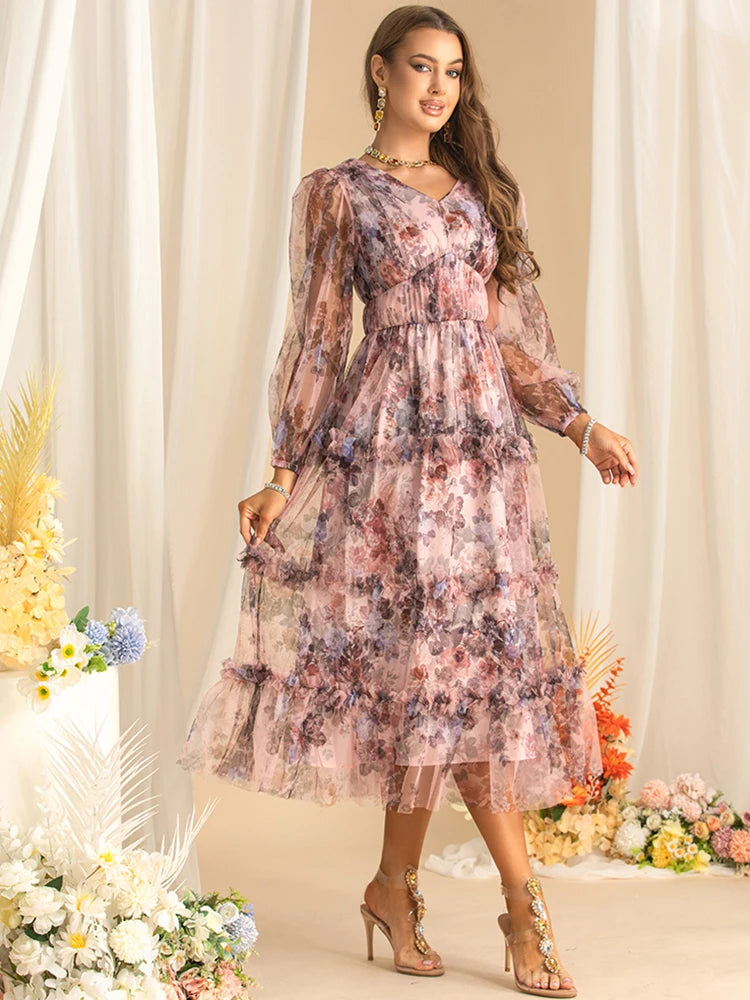 DRESS STYLE - SY1577-Midi Dress-onlinemarkat-PURPLE-XS - US 2-onlinemarkat