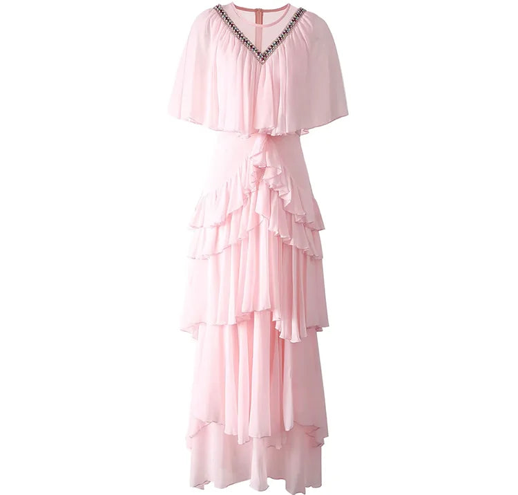 DRESS STYLE - SY1267-maxi dress-onlinemarkat-Pink-S - US 4-onlinemarkat