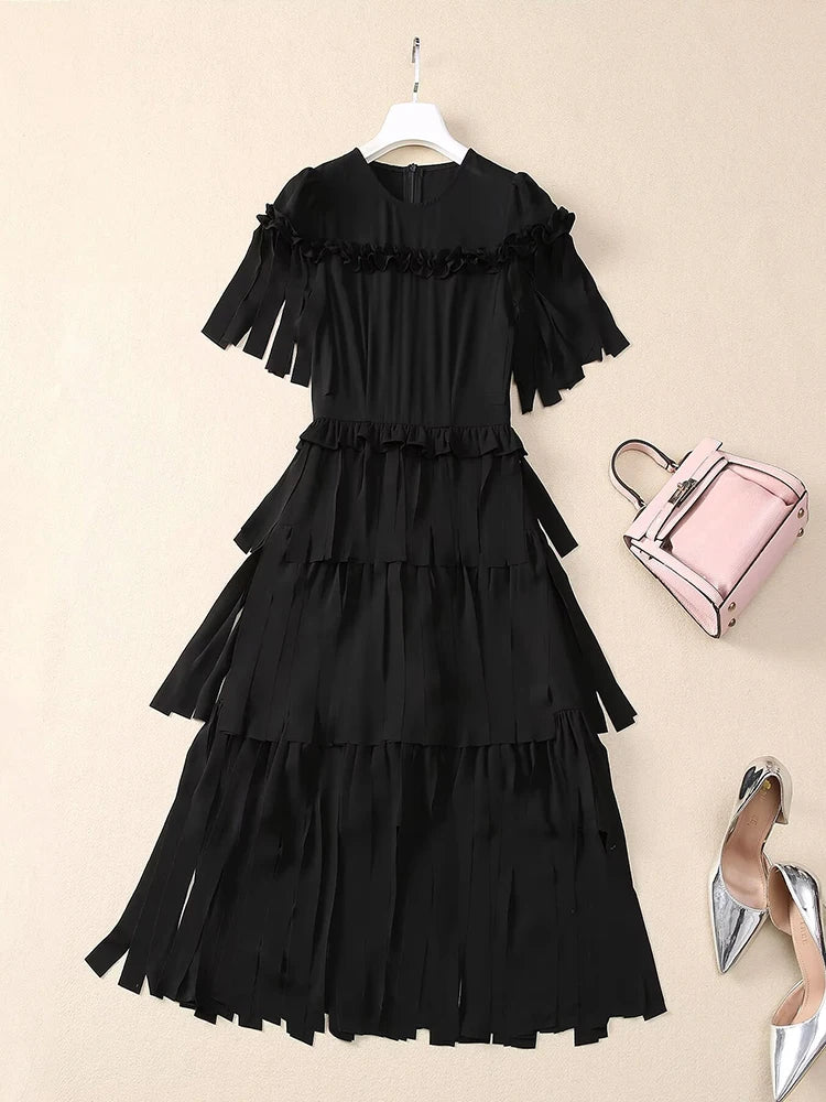 DRESS STYLE - SY1801-short dress-onlinemarkat-XS - US 2-Black-onlinemarkat