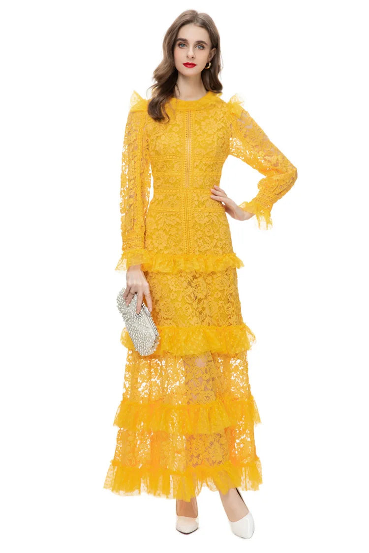 DRESS STYLE - SY937-maxi dress-onlinemarkat-Yellow-XS - US 2-onlinemarkat