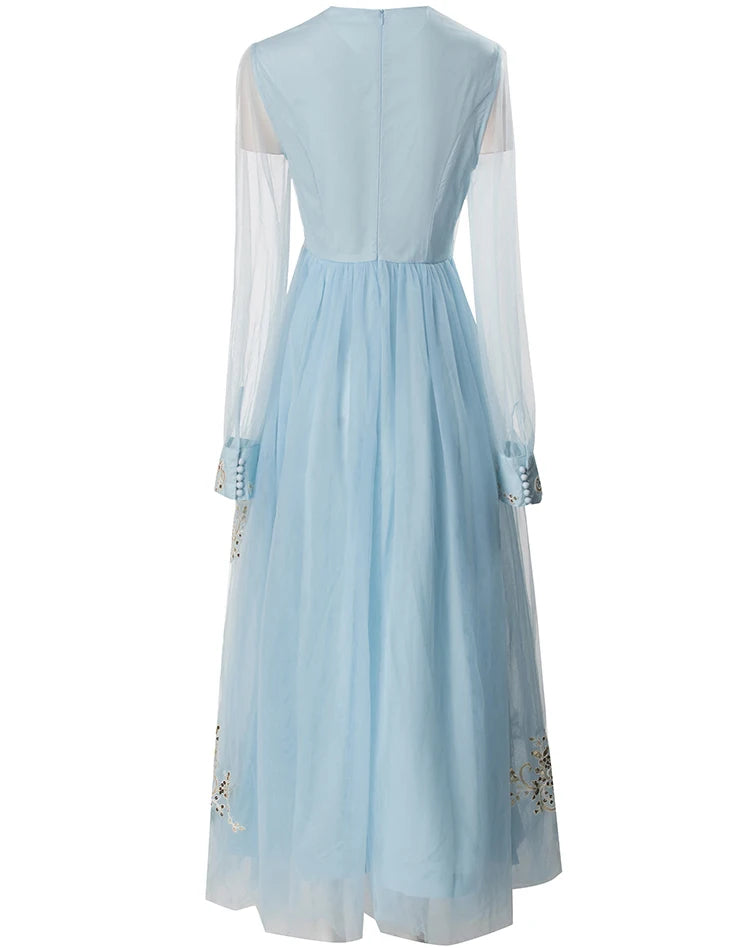 DRESS STYLE - SY1299-maxi dress-onlinemarkat-SKY BLUE-S - US 4-onlinemarkat