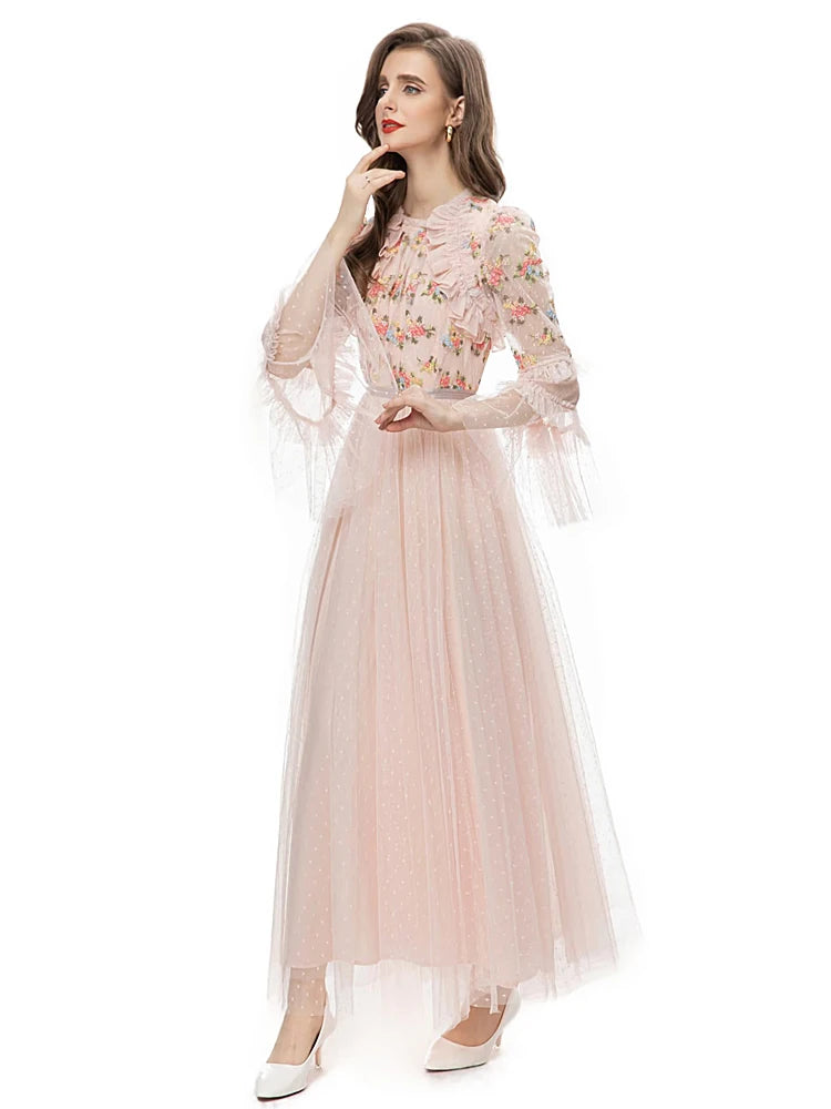 DRESS STYLE - SY1529-maxi dress-onlinemarkat-Pink-M - US 6-onlinemarkat