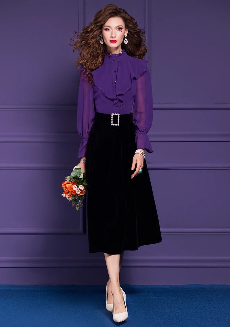 DRESS STYLE - SY1375-Midi Dress-onlinemarkat-purple-XS - US 2-onlinemarkat