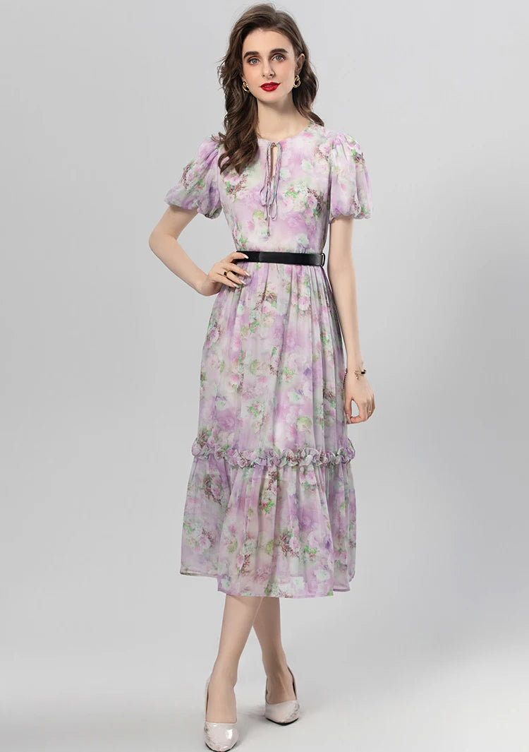 DRESS STYLE - SY1094-Midi Dress-onlinemarkat-Lavender-XS - US 2-onlinemarkat