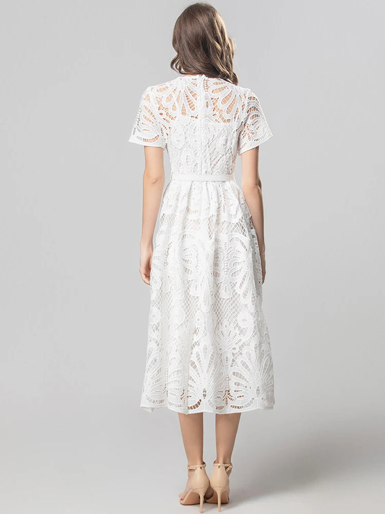 DRESS STYLE - SY1843-Midi Dress-onlinemarkat-XS - US 2-White-onlinemarkat