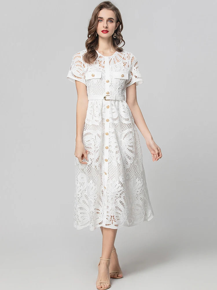 DRESS STYLE - SY1843-Midi Dress-onlinemarkat-XS - US 2-White-onlinemarkat