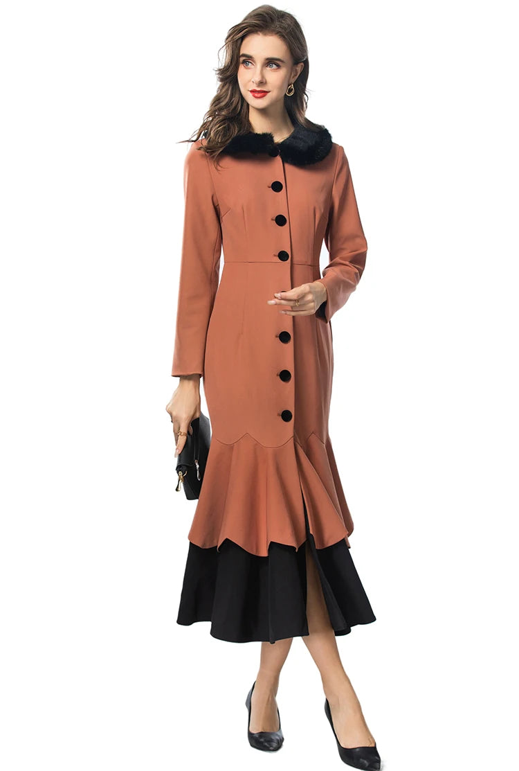 COAT STYLE - SY1400-jacket-onlinemarkat-Orange-XS - US 2-onlinemarkat