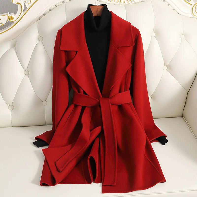 COAT STYLE - SY1513-jacket-onlinemarkat-Brick red-XS - US 2-onlinemarkat