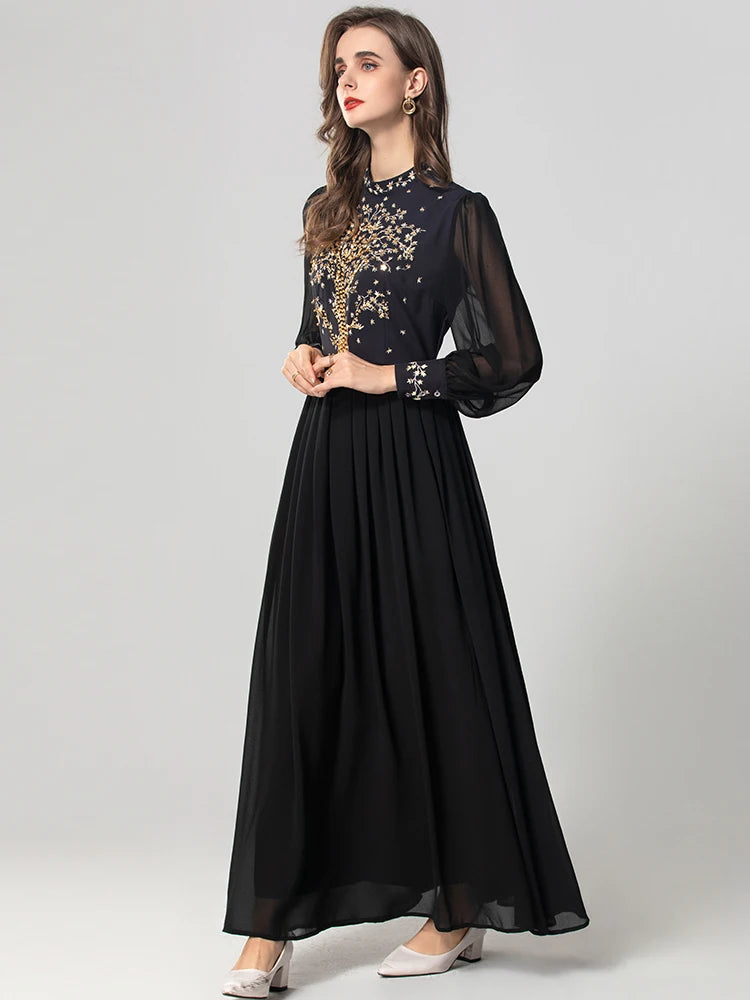 DRESS STYLE - SY1743-maxi dress-onlinemarkat-XS - US 2-black-onlinemarkat