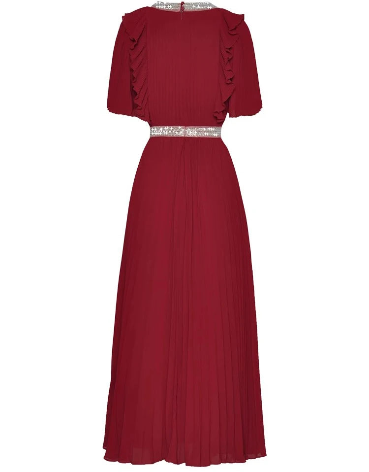 DRESS STYLE - SY1289-maxi dress-onlinemarkat-Claret-XS - US 2-onlinemarkat