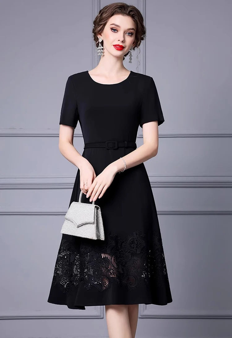 DRESS STYLE - SY1122-short dress-onlinemarkat-Black-S - US 4-onlinemarkat