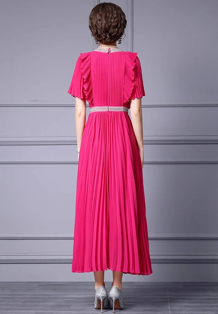 DRESS STYLE - SY1252-maxi dress-onlinemarkat-Fuchsia-XS - US 2-onlinemarkat