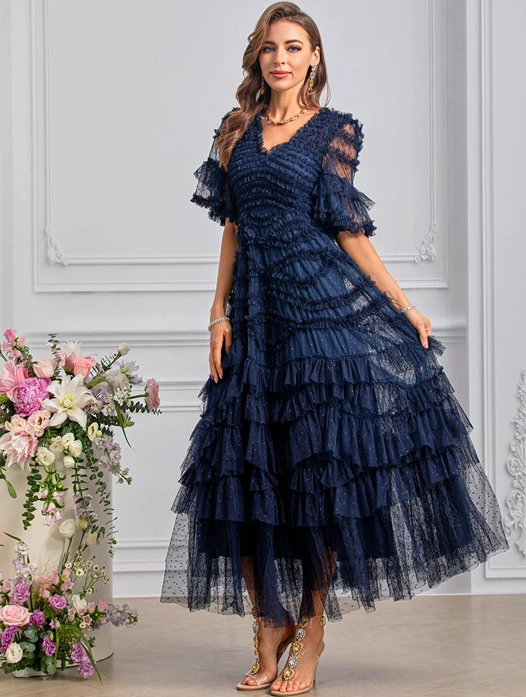 DRESS STYLE - SY1449-maxi dress-onlinemarkat-Navy Blue-XS - US 2-onlinemarkat