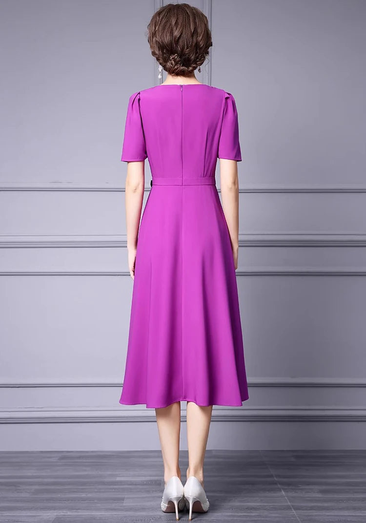 DRESS STYLE - SY1341-Midi Dress-onlinemarkat-PURPLE-XS - US 2-onlinemarkat