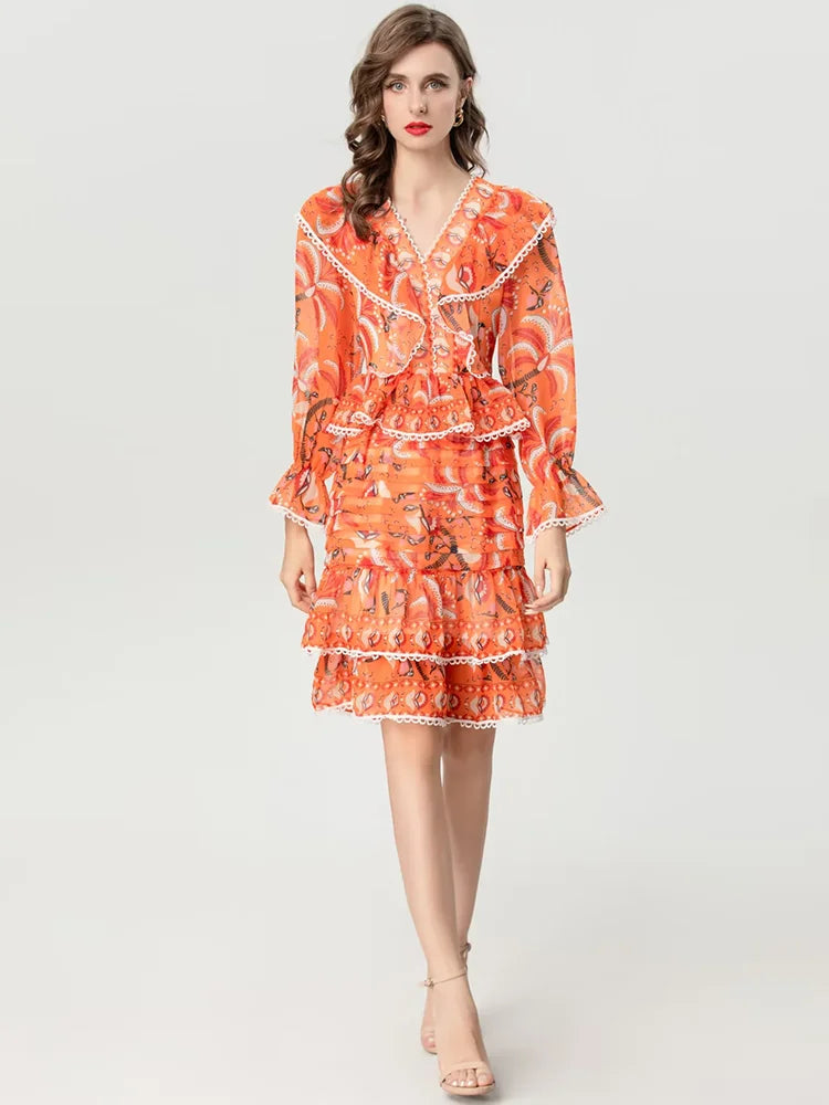 DRESS STYLE - SY1312-short dress-onlinemarkat-Orange-XS - US 2-onlinemarkat