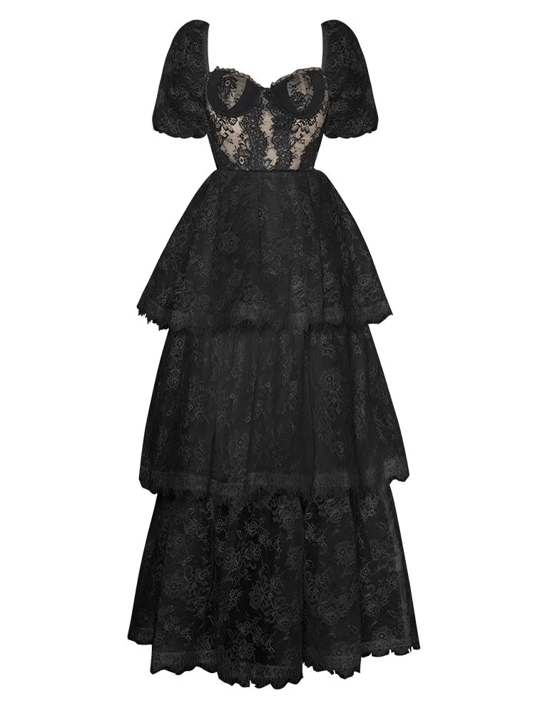 DRESS STYLE - SY1103-maxi dress-onlinemarkat-Black-XS - US 2-onlinemarkat