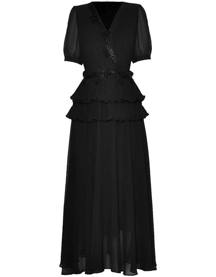 DRESS STYLE - SY1335-maxi dress-onlinemarkat-black-XS - US 2-onlinemarkat