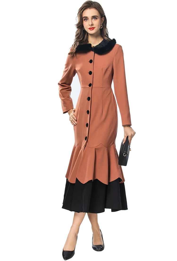 COAT STYLE - SY1400-jacket-onlinemarkat-Orange-XS - US 2-onlinemarkat