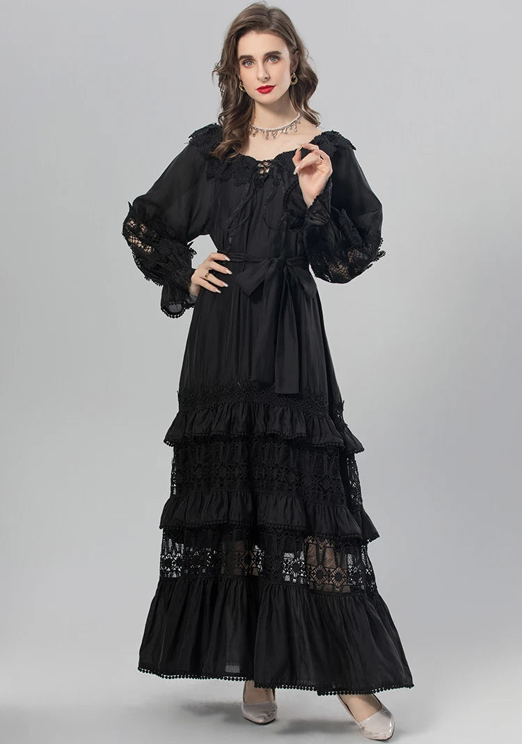 DRESS STYLE - SY1098-maxi dress-onlinemarkat-Black-XS - US 2-onlinemarkat