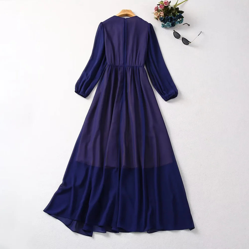 DRESS STYLE - SY1370-maxi dress-onlinemarkat-blue-XS - US 2-onlinemarkat