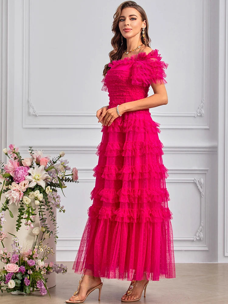 DRESS STYLE - SY1454-maxi dress-onlinemarkat-Fuchsia-XS - US 2-onlinemarkat