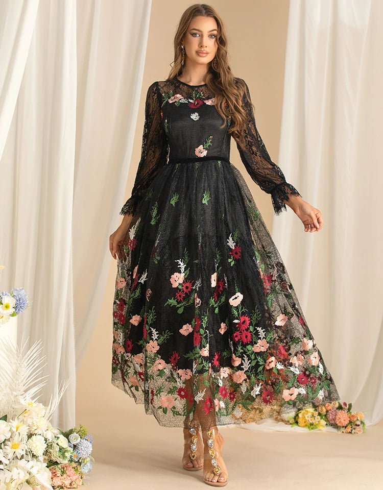 DRESS STYLE - SY1591-maxi dress-onlinemarkat-black-XS - US 2-onlinemarkat