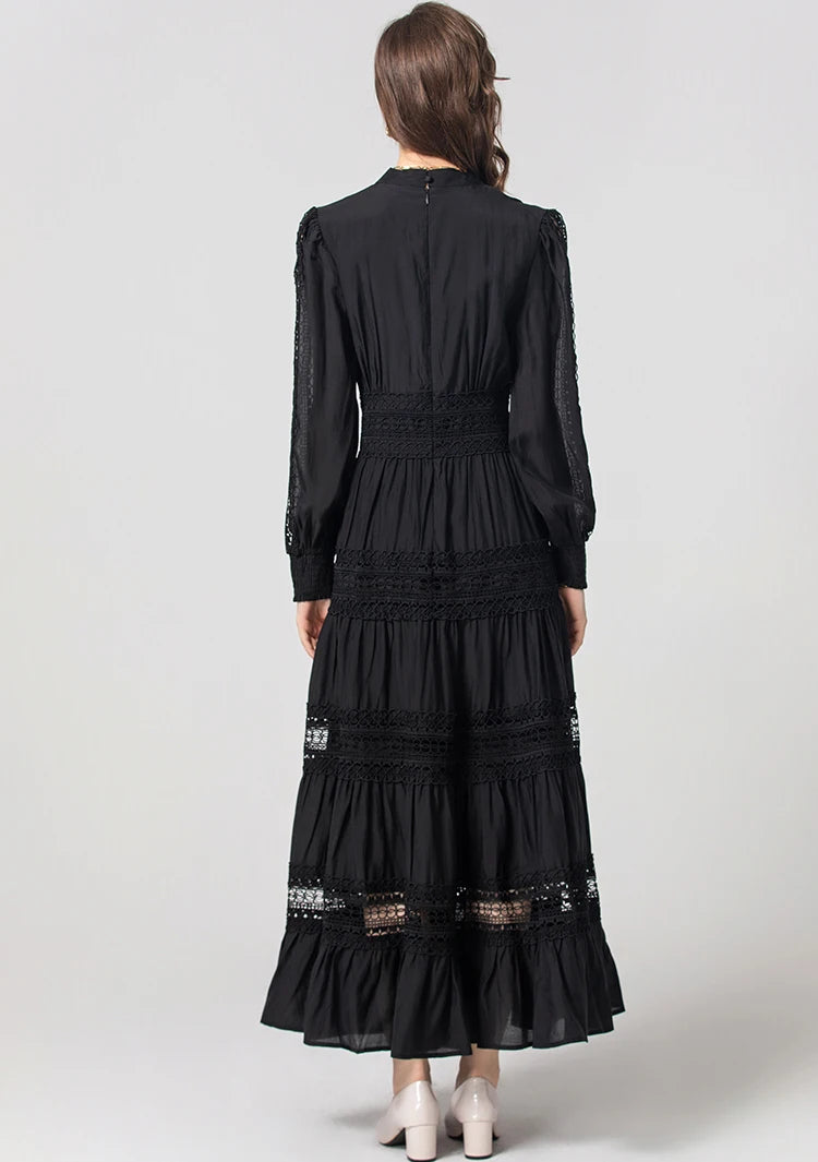 DRESS STYLE - SY991-maxi dress-onlinemarkat-Black-XS - US 2-onlinemarkat