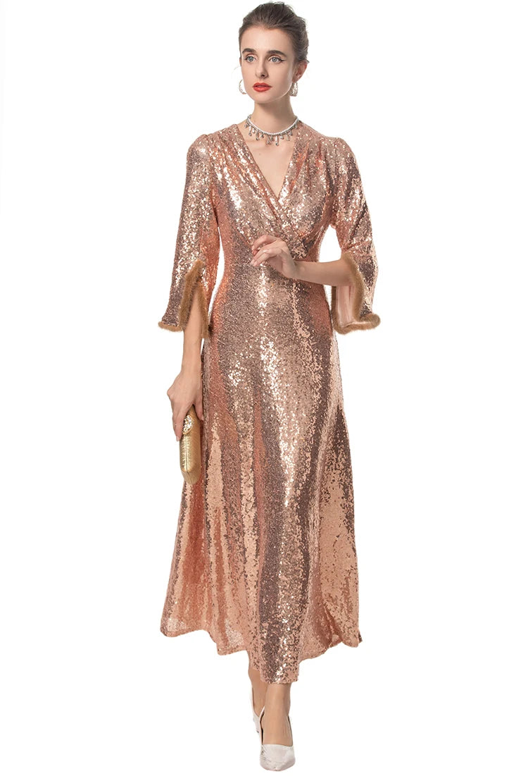 DRESS STYLE - SY1564-maxi dress-onlinemarkat-Champagne-XS - US 2-onlinemarkat