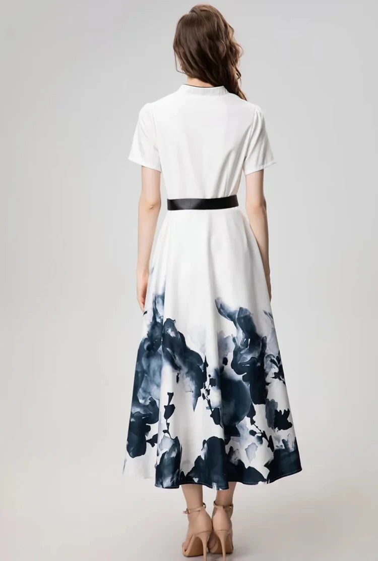 DRESS STYLE - SY1030-Midi Dress-onlinemarkat-creamy-white-XS - US 2-onlinemarkat