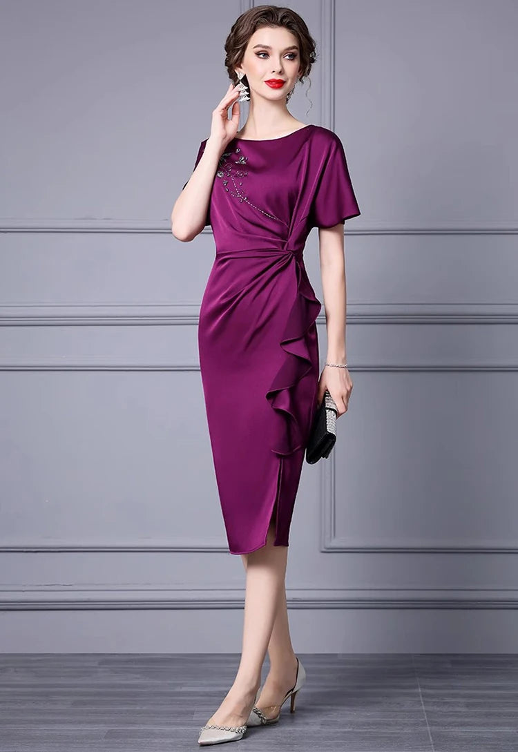 DRESS STYLE - SY1152-Midi Dress-onlinemarkat-Purple-XS - US 2-onlinemarkat