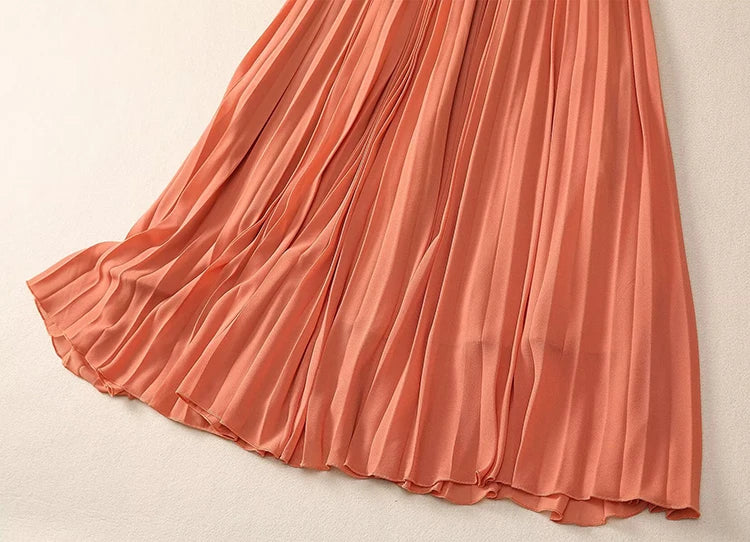 DRESS STYLE - SY1837-maxi dress-onlinemarkat-XS - US 2-Orange-onlinemarkat