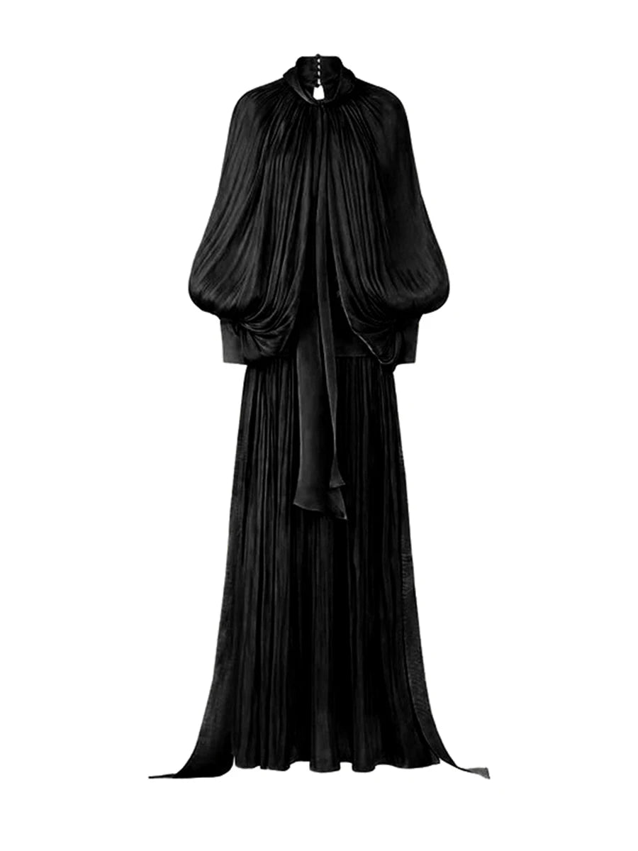 DRESS STYLE - SY1877-maxi dress-onlinemarkat-Black-XS - US 2-onlinemarkat