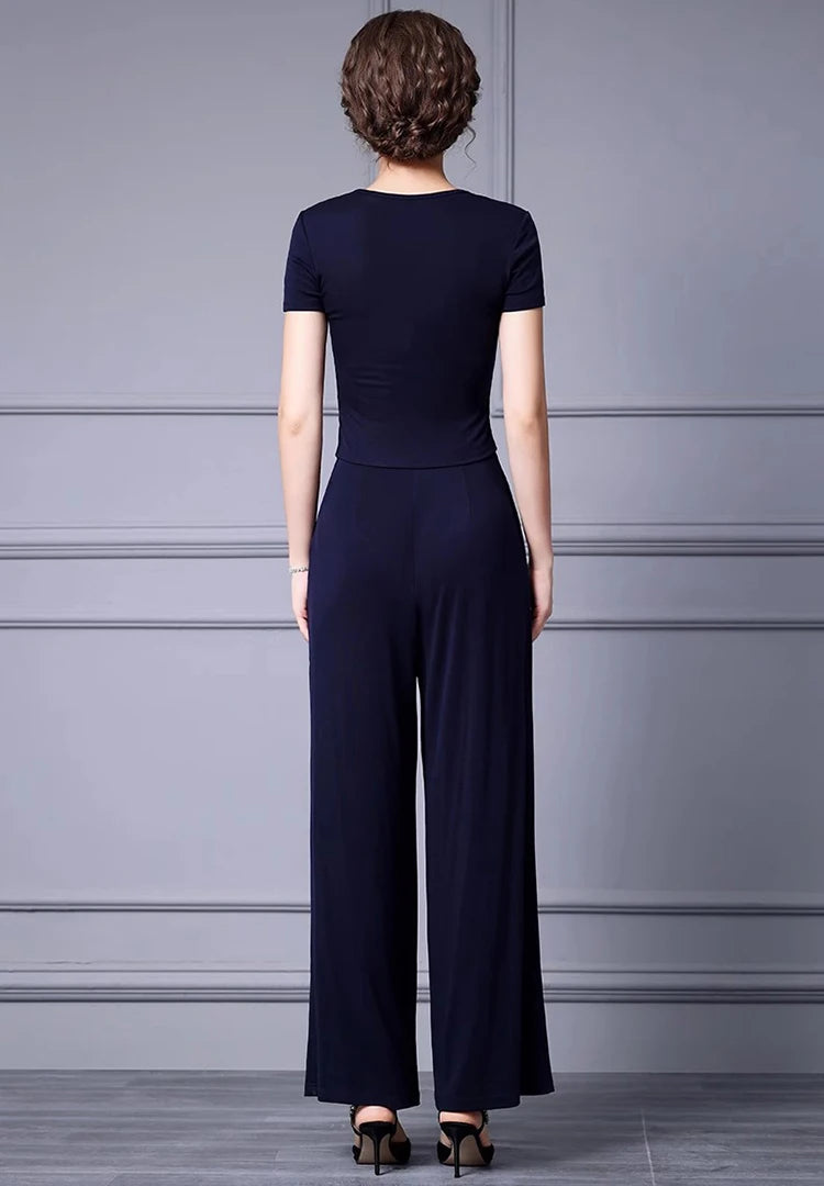 SUIT STYLE - SY1322-Suits and Sets-onlinemarkat-Navy Blue-XS - US 2-onlinemarkat