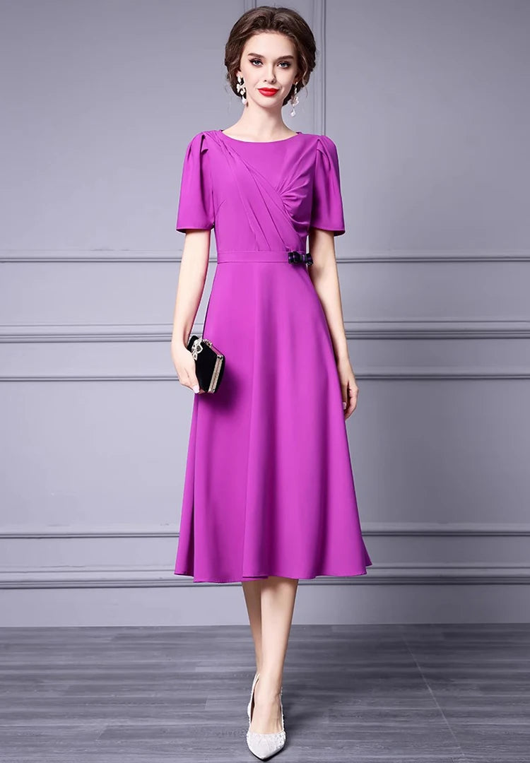 DRESS STYLE - SY1341-Midi Dress-onlinemarkat-PURPLE-XS - US 2-onlinemarkat