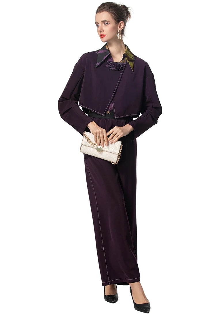 SUIT STYLE - SY1557-Suits and Sets-onlinemarkat-PURPLE-XS - US 2-onlinemarkat