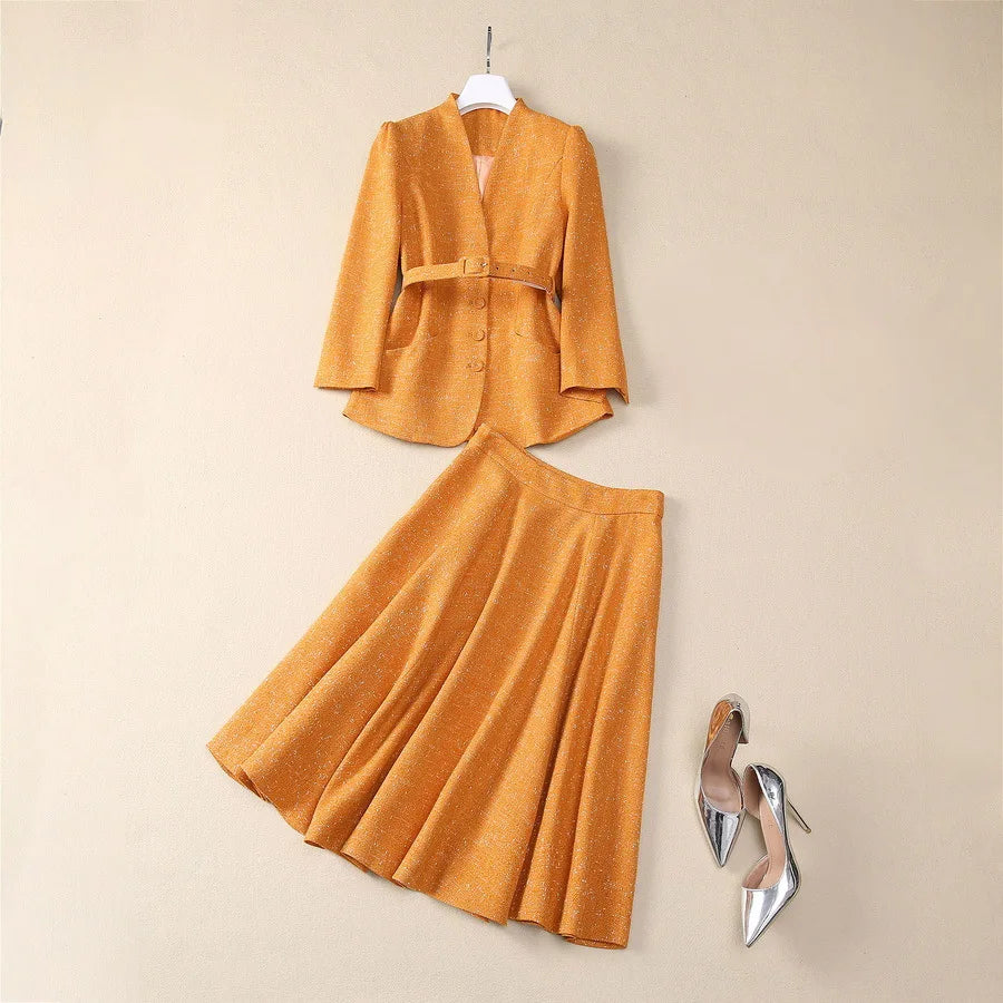 SUIT STYLE - SY1738-Suits and Sets-onlinemarkat-Orange-XS - US 2-onlinemarkat