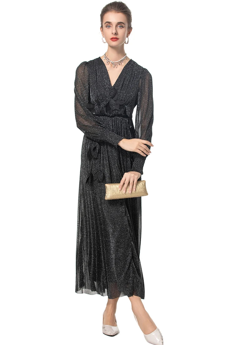 DRESS STYLE - SY1561-maxi dress-onlinemarkat-Gray-XS - US 2-onlinemarkat