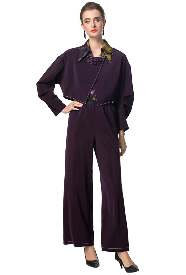 SUIT STYLE - SY1557-Suits and Sets-onlinemarkat-PURPLE-XS - US 2-onlinemarkat