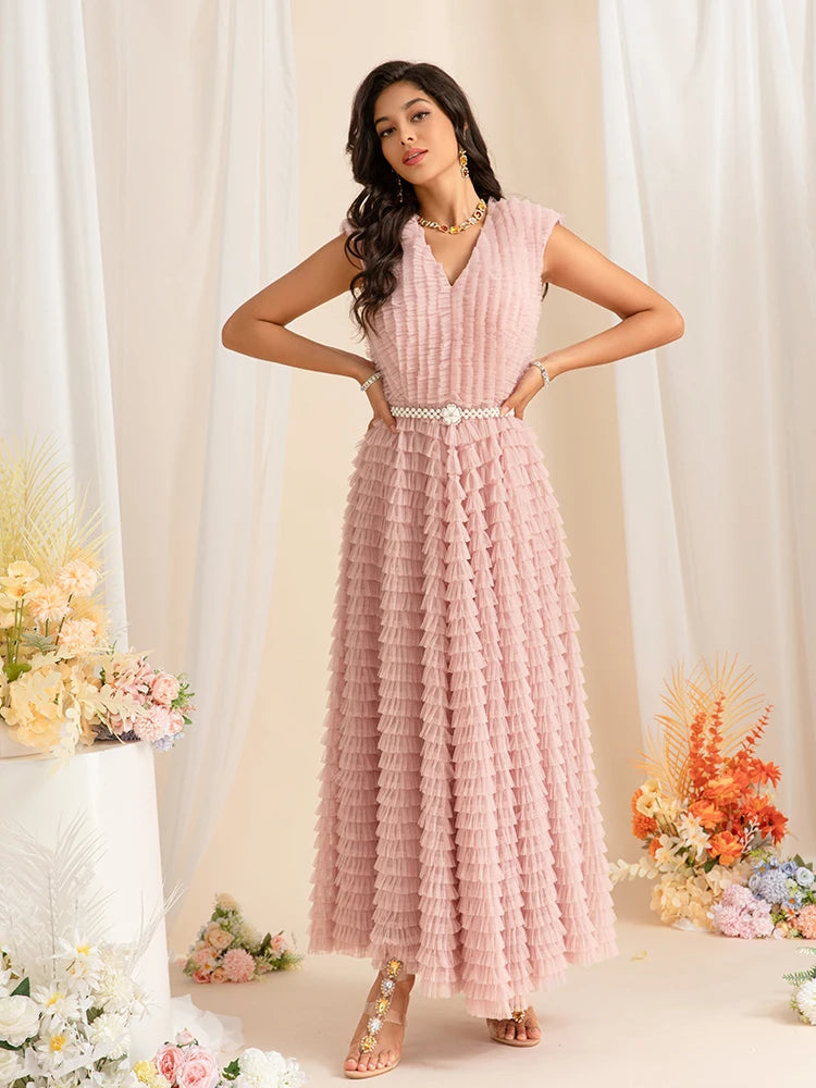 DRESS STYLE - SY1457-maxi dress-onlinemarkat-Pink-XS - US 2-onlinemarkat