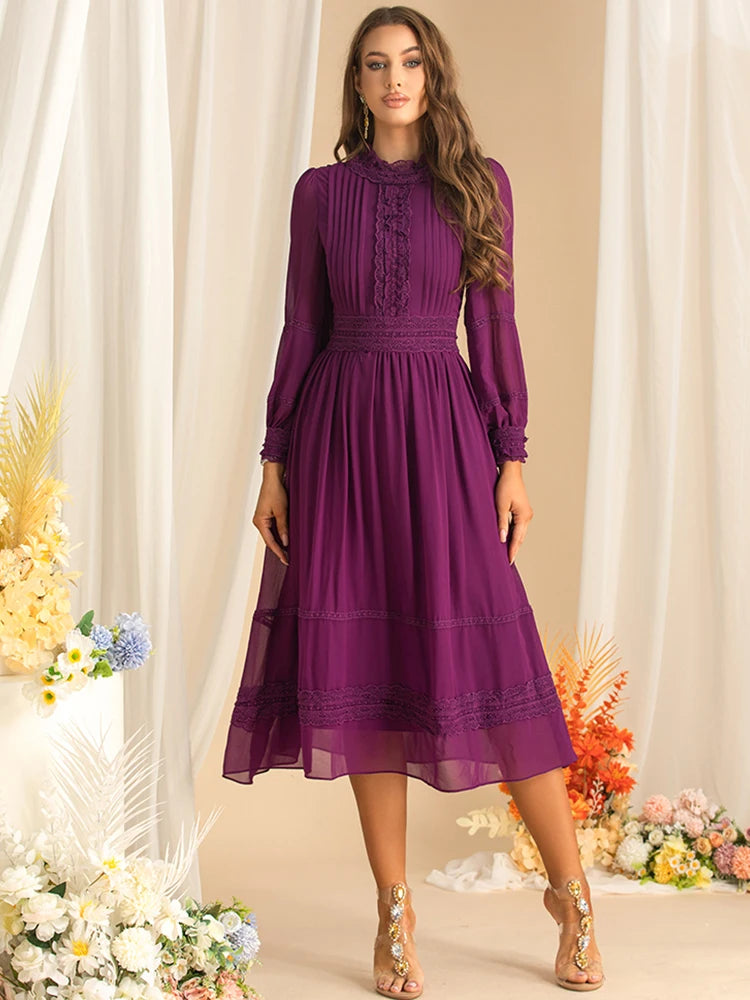 DRESS STYLE - SY1610-Midi Dress-onlinemarkat-PURPLE-XS - US 2-onlinemarkat