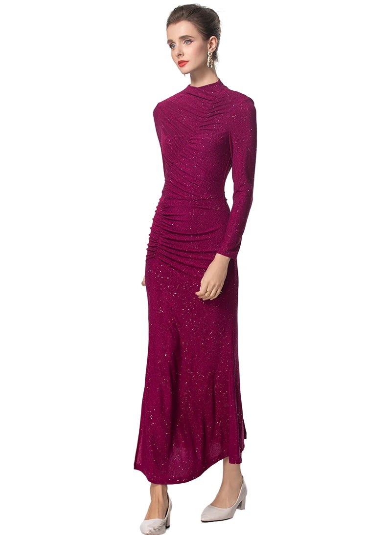 DRESS STYLE - SY1576-maxi dress-onlinemarkat-Fuchsia-XS - US 2-onlinemarkat