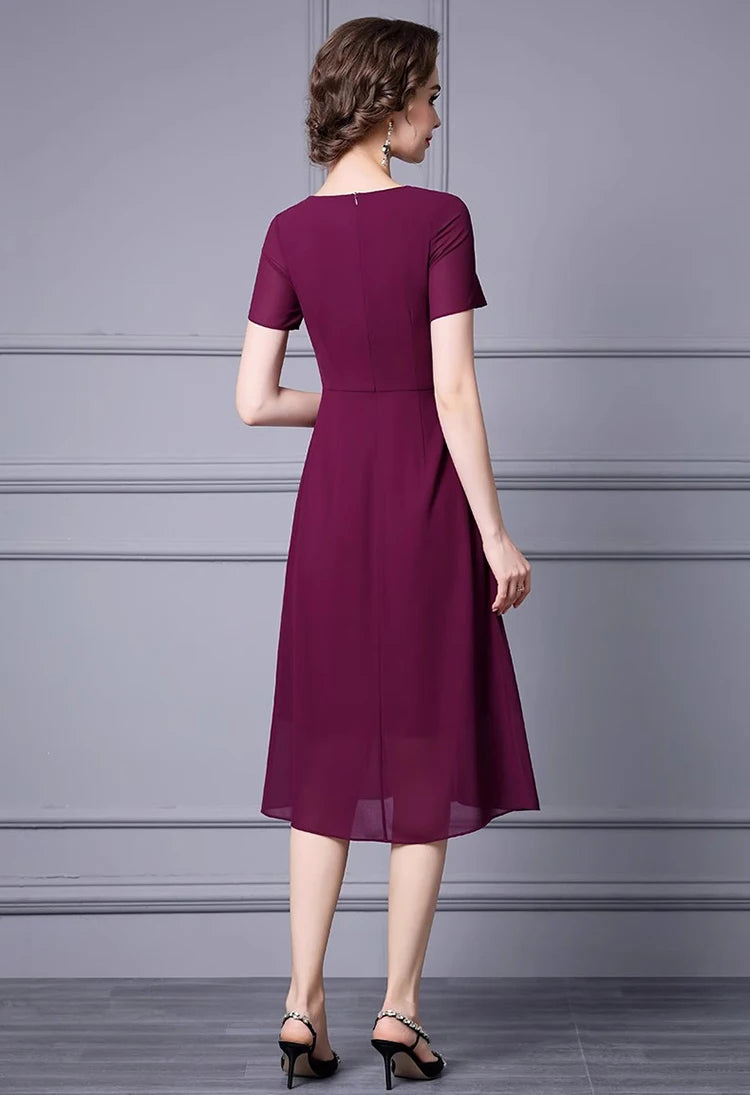 DRESS STYLE - SY1156-Midi Dress-onlinemarkat-purple-XS - US 2-onlinemarkat