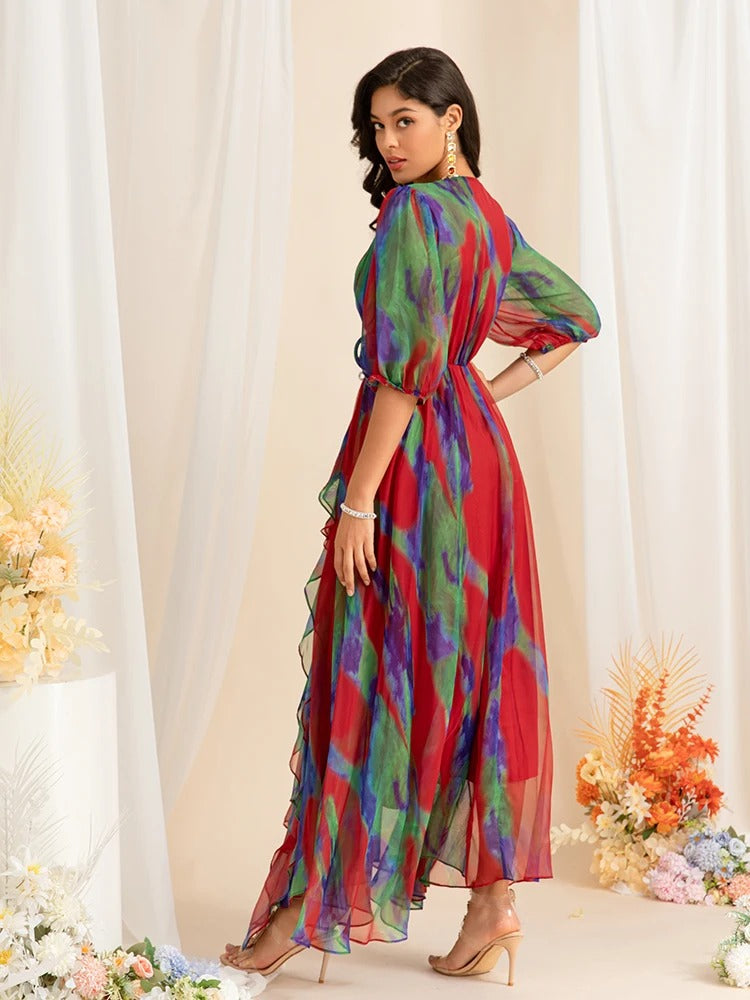 DRESS STYLE - SY1138-maxi dress-onlinemarkat-MULTI-XS - US 2-onlinemarkat