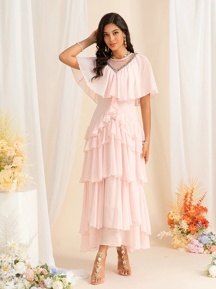 DRESS STYLE - SY1330-maxi dress-onlinemarkat-Pink-XS - US 2-onlinemarkat